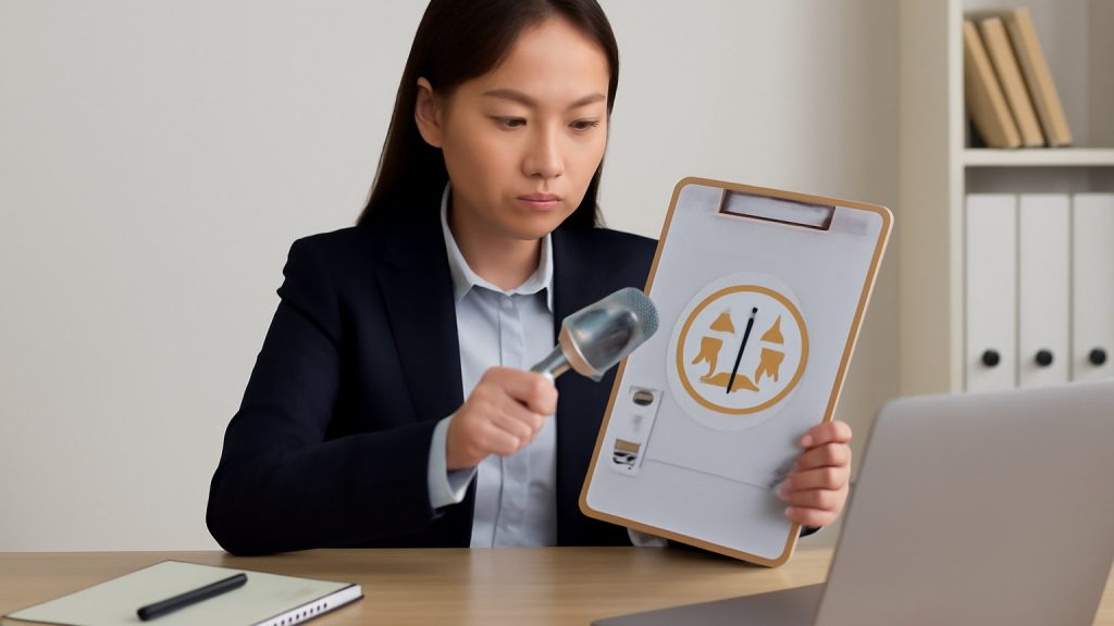 Minh họa: 1) Kiểm tra mức độ uy tín: pháp lý, thương hiệu và minh bạch thông tin