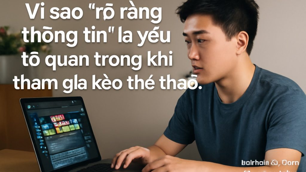 Minh họa: Vì sao “rõ ràng thông tin” là yếu tố quan trọng khi tham gia kèo thể thao?